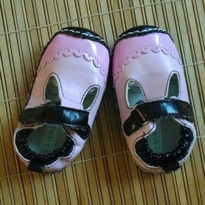 ⭐Laura Ashley Girl's dress shoes pink brown size 2